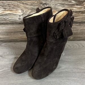 Kate Spade Brown Suede Ankle Booties